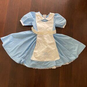 Disney Store Alice in Wonderland Kids Large Costume Apron Dress